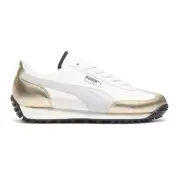 Puma Easy Rider Mixed Metals Metallic Lace Up Womens White Sneakers Casual Shoe