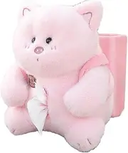 2-in-1 Cartoon Plush Animal Tissue Box for Car - Trash Can, Armrest Tissue Case, Decorative Organizer for Truck, SUV