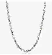 Fiusem Silver Cuban Chain Necklace 5mm 22” New In Box