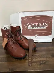 Ovation Sport Child’s Paddock Lace Boots Brown Leather 13 457950 New In Box NIB