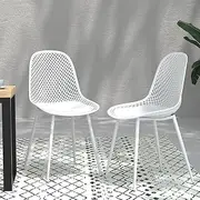 Gardeon 4PC Outdoor Dining Chairs PP Lounge Chair Patio Garden Furniture White