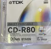 Verbatim Recordable Blank CD-R 5 Pk Slim Case / TDK CD-R New sealed