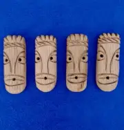 Wooden Masks Oya Yanza Olokun Orisha tool-Herramienta de Ifa orisa