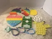 Fidget Toy Lot 11 Unicorns Pikachu Heart Pineapple Soccer Field