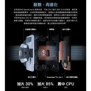 ASUS 華碩 ROG Phone 6 手機(16G/512G) 6.78吋 智慧型手機 手機【GAME休閒館】