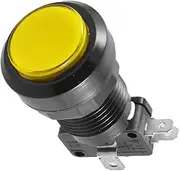 Micro Switch,Mini Switch, Arcade Game 24mm Yellow Illuminated Momentary Button SPDT Micro Switch