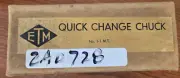 ETM Quick Change Chuck No. 1-1 M.T.