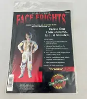 Vtg 1992 Face Frights Frankenstein Iron On Costume Glow in the Dark Halloween