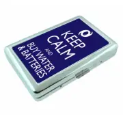 Florida Hurricane Season D10 Silver Metal Cigarette Case RFID Protection Wallet