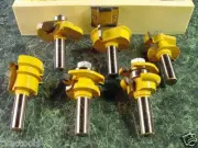 6pc 1/2 Carbide Tip ROUTER BIT SET w/ Wood CASE Brand New Many Shapes shaper big