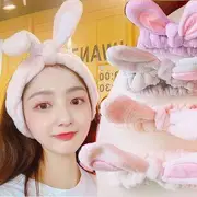 Rabbit Ear Face Wash Headband Blue - One Size