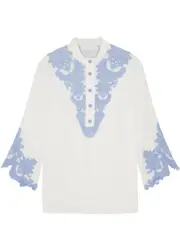 Zimmermann Raie Lace-trimmed Linen Blouse - Ivory - 2 2