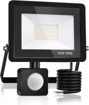 30W LED Flood Light Outdoor, Floodlights with Motion Detector, 4200LM Wall Lamp