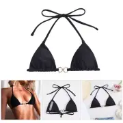 Women Swimsuits Tops Black Triangle Bikinis Top, No Bottom