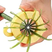 Spring Onion Cutter - Onion Cutter, 5.8cm Vegetable Cutter - Compact Stainless Steel Cutter with Blades, Precise and Handy, Ideal for fine Onion Cutting, Salads and Kitchens