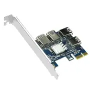 4-Port PCI-E to USB Adapter PCI-Express X1 to USB 3.0 Riser Card Extender Board