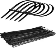 100pcs Cable Zip Ties Heavy Duty 10 Inch Premium Plastic Self-Locking Nylon Zip