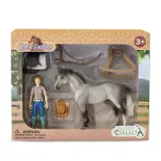 Collecta Horse Model 84245 - Cowgirl With Horse & Accessories