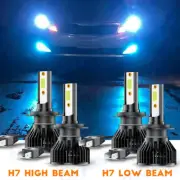 For Smart Fortwo 2008-2015 LED Headlight Bulbs Hi & Lo Beam Qty 4 8000K Blue (for: Smart)