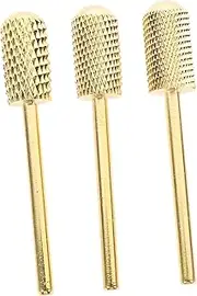 Ipetboom 3pcs Nail Drill Bits Professional Metal Manicure Tools for Home Salon Use Drill Bits for Nail Polishing Cuticle Cleaning Compatible