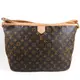 【9.7成新】Louis Vuitton LV M40352 Delightful PM 經典花紋皮飾邊肩背包現金價$21,800