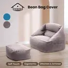 Viviendo Bean Bag Chair Armrest Ottoman Lounger Cover Lazy Sofa Kids