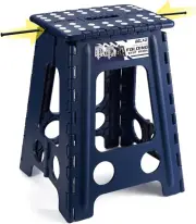 Folding Step Stool 17.5 Inch,Heavy Duty Step Stools for Adults,Non Slip Folding