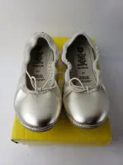 Little Feet That Walk The Earth Gils Gold Ballerina Flat Shoes Size 10
