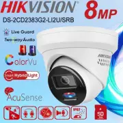 Hikvision DS-2CD2383G2-LI2U/SRB 4K 8MP ColorVu IP Camera Dual Mic Red&Blue Light
