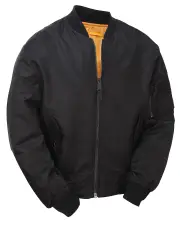 RTC Skinhead MA1 Bomber Light Flight Combat Jacket Black Large