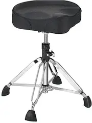 Vangoa Drum Throne Seat VDT30 Saddle Drum Chair 4 Legs, Adjustable Padded Thickened Drum Seat with Anti-Slip and Double-braced Feet Hydraulic Drum Chair, Black
