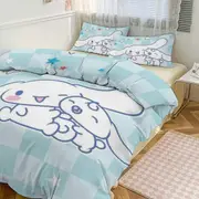 a2525 Cute Cinnamoroll Cartoon Duvet Cover Set Bedding Set 1 Duvet Cover And 2 Pillowcases 3D Cartoon Dog Printed Comfortable And Ultra Soft Bed Set R