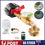 Upgraded Propane Refill Adapter QCC1 20lb to 1lb Converter Gauge Control Valve