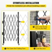 Single Folding Security Gate 37 Inch Wide 48 Inch High Scissor Folding Door