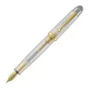Penlux Masterpiece Grande Fountain Pen in Cloudy Bay Clear - 1.1mm Stub Nib NEW