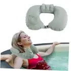 U-Shaped Hot Bathtub Pillow,Inflatable Spa Pillows for Hot Tub with