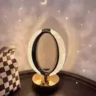 LED Crystal Table Lamp Dimmable Night Light Touch Atmosphere Bedside Decor USB