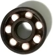 NFGEGPKPHA 10pcs 608RS Ceramic Ball Inline Roller Skate Wheel Bearing ABEC 11 Skateboard Wheel Bearing 608 RS 8x22x7mm Shaft(Black)