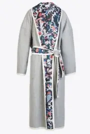 NWT! TANYA TAYLOR Cadence Belted Coat Reversible Gray Long Sleeve Sz XS/S