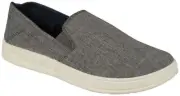 Quiksilver Harbor Wharf Slip-On Tennis Deck Shoes Mens 9 - Grey White ab577 NEW