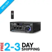 300W Bluetooth 5.0 Stereo Audio Amplifier with Remote Control for Home Theater