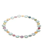 Marco Bicego 18K Yellow Gold Jaipur Color Multi Gemstone Collar Necklace, 18.5
