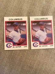 DCC: 1987 Pro Cards #49 Al Leiter Columbus Clippers RC Rookie 2-card lot NM-MT+