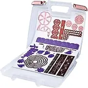 ArtBin 6978AB Magnetic Die Storage Case with 3 Magnetic Die Sheets, Portable Paper Craft & Die Organizer with Handle, Translucent