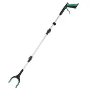 Extra Long Grabber Reacher Tool Foldable Design Long Handle 360-Degree Rotating Anti-Slip Reacher Grabber Pickup Tool green