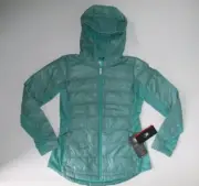 SPYDER Teal 500 DOWN Insulated SOLITUDE DWR Hooded JACKET Womens Size LARGE NEW