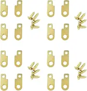 TUOREN Guitar Effects Pedal Mounting Kit Metal Universal Effects Pedal Mounting Brackets and Screws Guitar Effects Pedal Board Accessories 4 Sets (Gold)