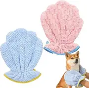 Small Dog Towel | Puppy Bathing Glove Towel | Absorbent Kitten Drying Supplies, Soft Puppy Bathing Accessories for Travel Swimming