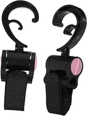 Toyvian 2Pcs Stroller Hooks Rotating Hooks for Shopping Bags Lightweight and Compact Design Strong Load Bearing Capacity Easy Attachment for Diaper Bags and Purse