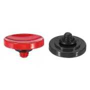 Shutter Release Button Camera Shutter Button Concave, Black/Red 2pcs